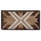 48" Brown Farmhouse Abstract Wood Wall Decor